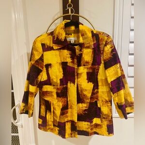 Coldwater Creek Yellow and Purple Jacket